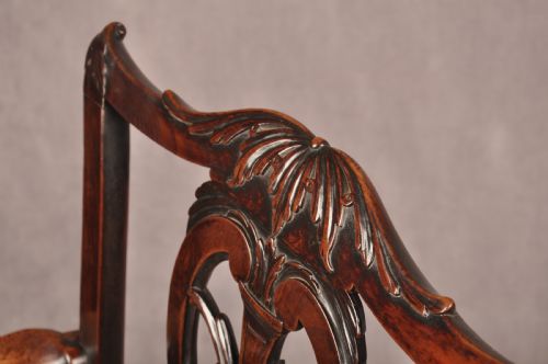 FINE 18TH CENTURY MAHOGANY CHIPPENDALE ARMCHAIR - ADDITIONAL PHOTO 9