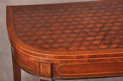 FINE 18TH CENTURY PARQUETRY CARD TABLE - ADDITIONAL PHOTO 4