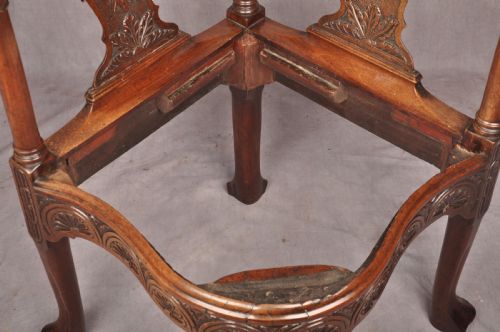 A RARE DATED 18TH CENTURY IRISH MAHOGANY DESK CHAIR - ADDITIONAL PHOTO 18