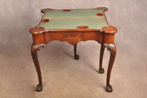 EXCEPTIONAL GEORGE II MAHOGANY CARD TABLE - ADDITIONAL PHOTO 13