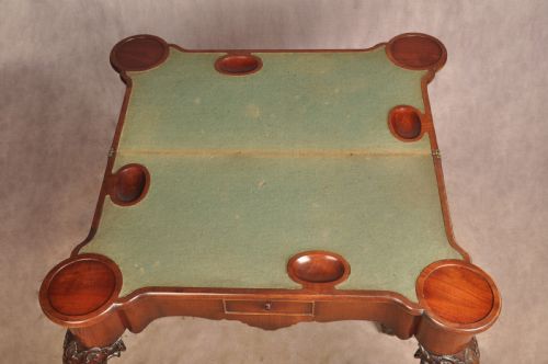 EXCEPTIONAL GEORGE II MAHOGANY CARD TABLE - ADDITIONAL PHOTO 14
