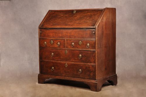 QUEEN ANNE OAK BUREAU - ADDITIONAL PHOTO 9
