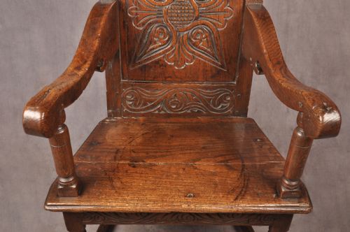 17TH CENTURY OAK WAINSCOT CHAIR - ADDITIONAL PHOTO 7