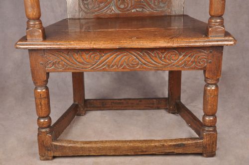 17TH CENTURY OAK WAINSCOT CHAIR - ADDITIONAL PHOTO 8