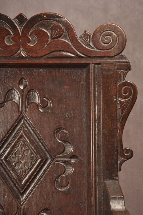 17TH CENTURY YORKSHIRE OAK WAINSCOT CHAIR - ADDITIONAL PHOTO 7