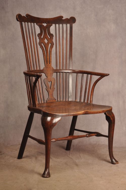 RARE 18TH CENTURY CHERRYWOOD THAMES VALLEY WINDSOR CHAIR - ADDITIONAL PHOTO 2