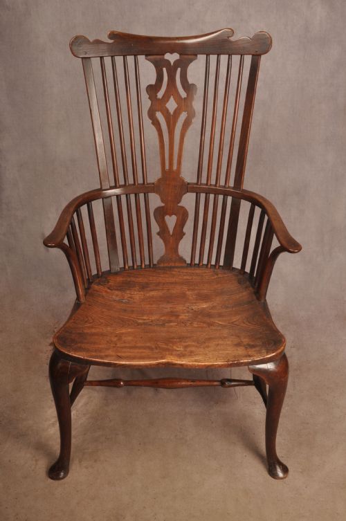 RARE 18TH CENTURY CHERRYWOOD THAMES VALLEY WINDSOR CHAIR - ADDITIONAL PHOTO 11