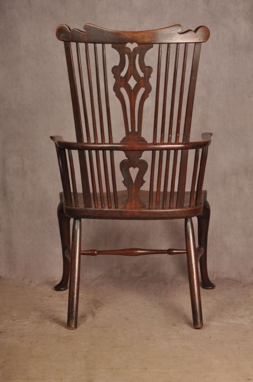 RARE 18TH CENTURY CHERRYWOOD THAMES VALLEY WINDSOR CHAIR - ADDITIONAL PHOTO 12