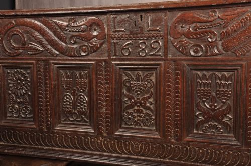17TH CENTURY OAK LANCASHIRE COFFER - ADDITIONAL PHOTO 1