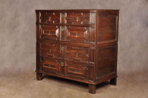 RARE CHARLES II WALNUT FRUITWOOD CHEST OF DRAWERS - ADDITIONAL PHOTO 2