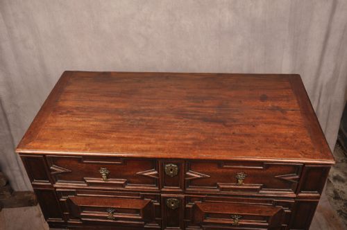 RARE CHARLES II WALNUT FRUITWOOD CHEST OF DRAWERS - ADDITIONAL PHOTO 14