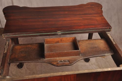 FINE 18TH CENTURY MAHOGANY CONCERTINA ACTION CARD TABLE - ADDITIONAL PHOTO 8