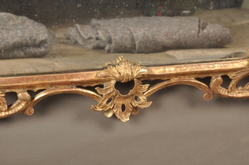 FINE RARE 18TH CENTURY GILTWOOD OVERMANTEL MIRROR - ADDITIONAL PHOTO 4