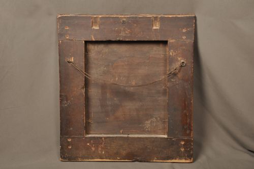 A RARE 17TH CENTURY OLIVE WOOD OYSTER MIRROR - ADDITIONAL PHOTO 5