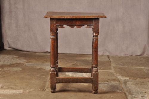 GOOD MID 17TH CENTURY OAK JOINT STOOL - ADDITIONAL PHOTO 1