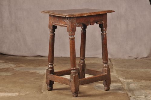 GOOD MID 17TH CENTURY OAK JOINT STOOL - ADDITIONAL PHOTO 3