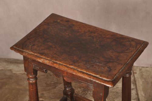 GOOD MID 17TH CENTURY OAK JOINT STOOL - ADDITIONAL PHOTO 6