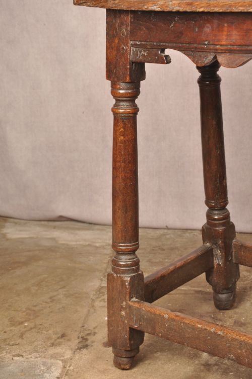 GOOD MID 17TH CENTURY OAK JOINT STOOL - ADDITIONAL PHOTO 7