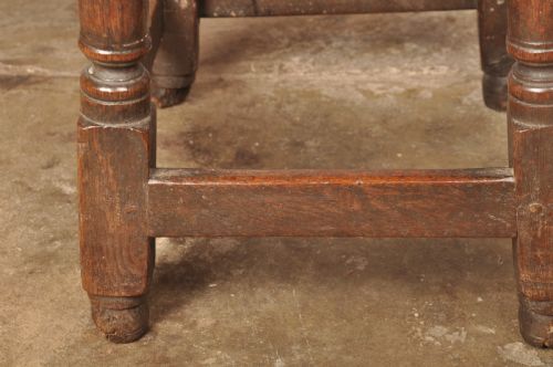 GOOD MID 17TH CENTURY OAK JOINT STOOL - ADDITIONAL PHOTO 10