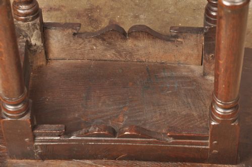 GOOD MID 17TH CENTURY OAK JOINT STOOL - ADDITIONAL PHOTO 12