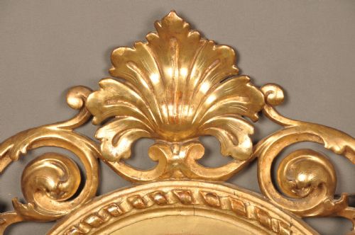 LATE 18TH CENTURY FLORENTINE GILTWOOD OVAL MIRROR - ADDITIONAL PHOTO 2