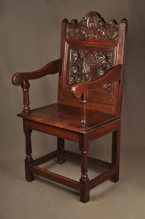 OUTSTANDING 17TH CENTURY OAK LANCASHIRE WAINSCOT CHAIR - ADDITIONAL PHOTO 1