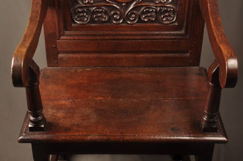 OUTSTANDING 17TH CENTURY OAK LANCASHIRE WAINSCOT CHAIR - ADDITIONAL PHOTO 7