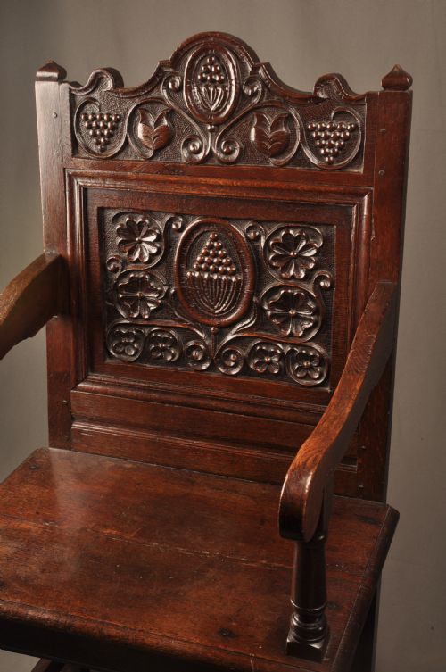 OUTSTANDING 17TH CENTURY OAK LANCASHIRE WAINSCOT CHAIR - ADDITIONAL PHOTO 9