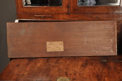 FINE GEORGE I BURR WALNUT BUREAU BOOKCASE - ADDITIONAL PHOTO 2