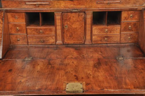 FINE GEORGE I BURR WALNUT BUREAU BOOKCASE - ADDITIONAL PHOTO 7