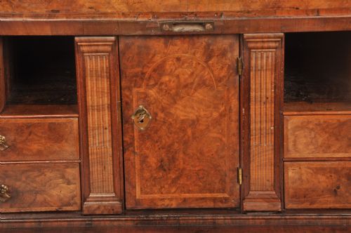 FINE GEORGE I BURR WALNUT BUREAU BOOKCASE - ADDITIONAL PHOTO 8