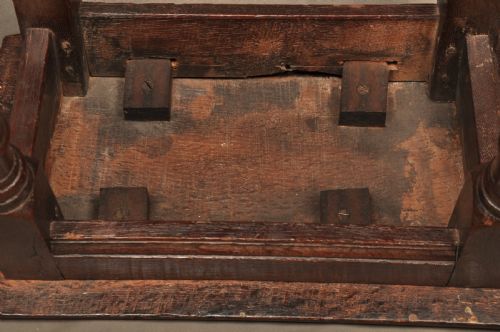 A SUPERB MID 18TH CENTURY OAK JOINT STOOL - ADDITIONAL PHOTO 11