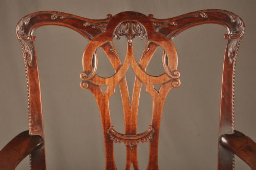 SUPERB 18TH CENTURY MAHOGANY CHIPPENDALE ARMCHAIR - ADDITIONAL PHOTO 5