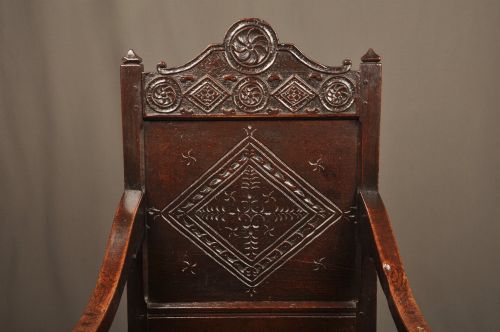 17TH CENTURY OAK LANCASHIRE WAINSCOT CHAIR - ADDITIONAL PHOTO 1