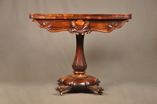 Fine Regency Rosewood Card Table