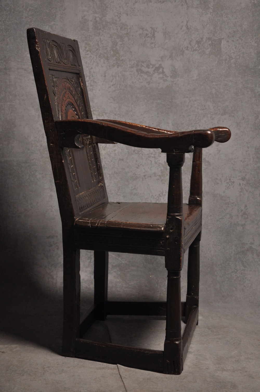 17th Century Oak Wainscot Chair View V