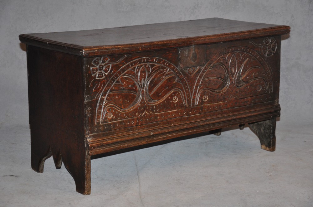 17th Century Oak Coffer Of Small  Proportions View III