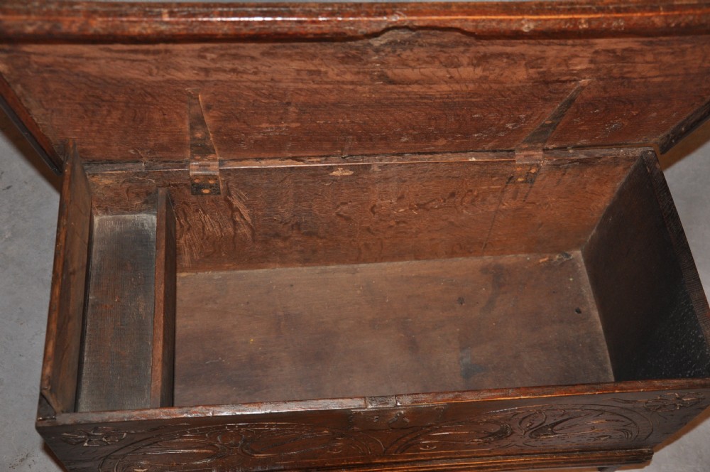 17th Century Oak Coffer Of Small  Proportions View V