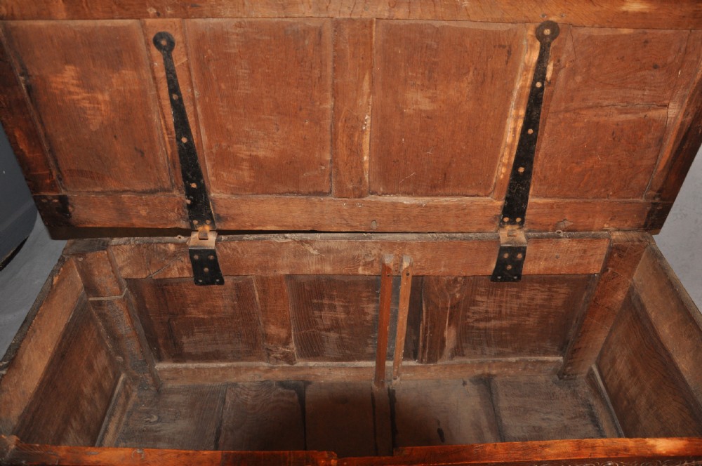 17th Century paneled Oak Coffer  View II