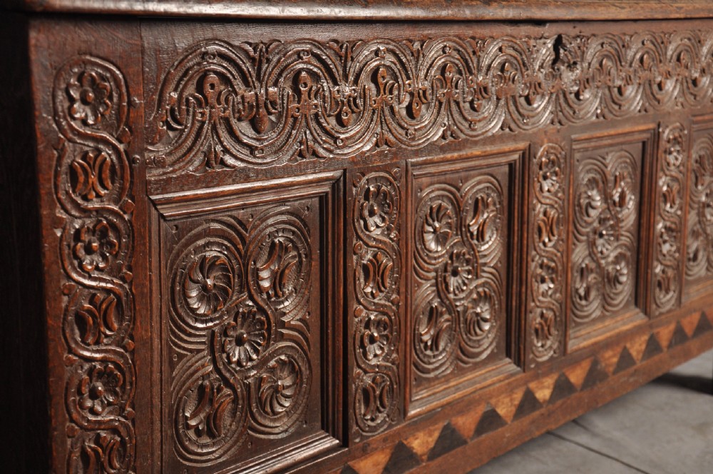  17th Century Panelled Coffer  View II
