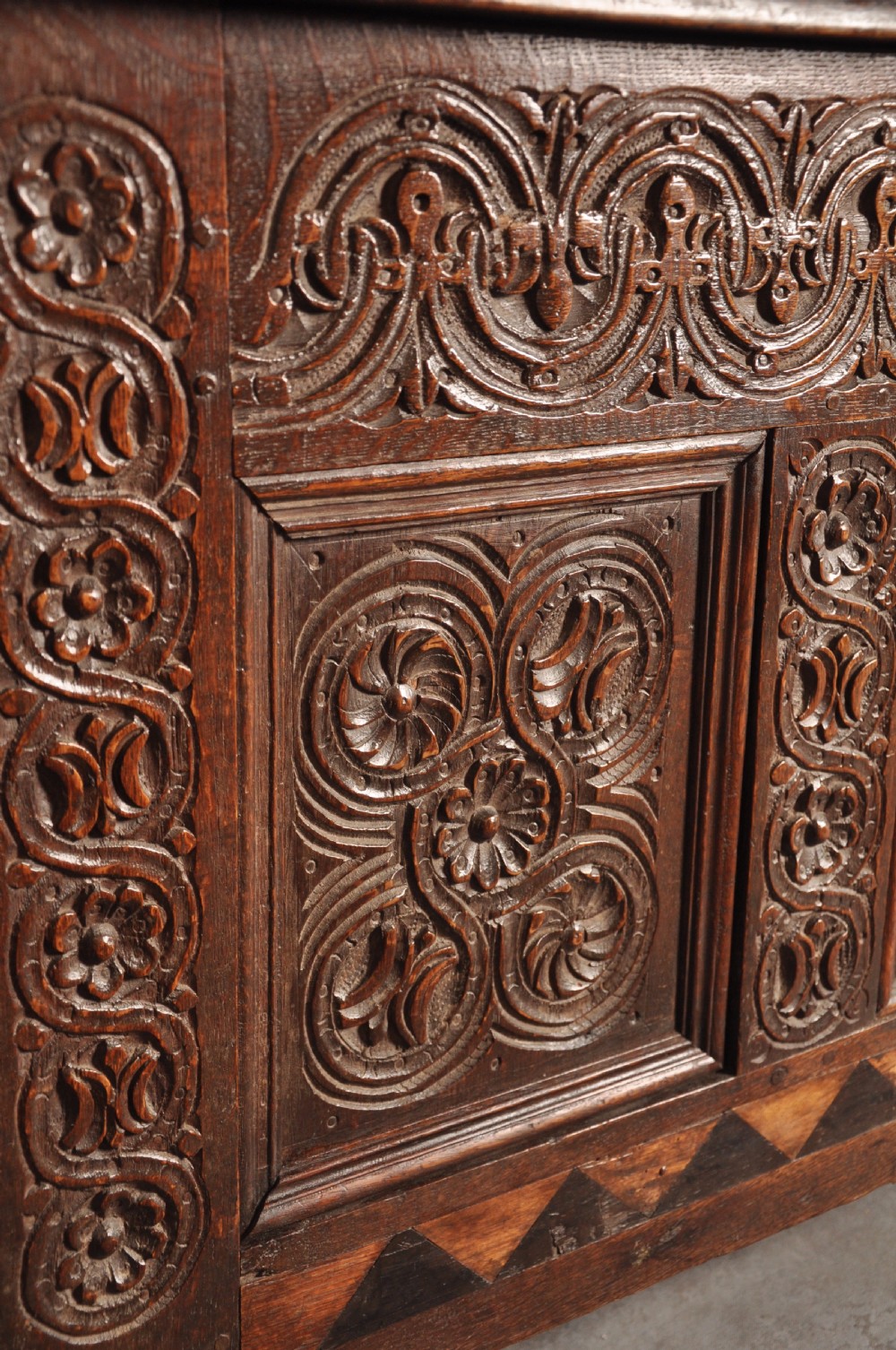  17th Century Panelled Coffer  View III
