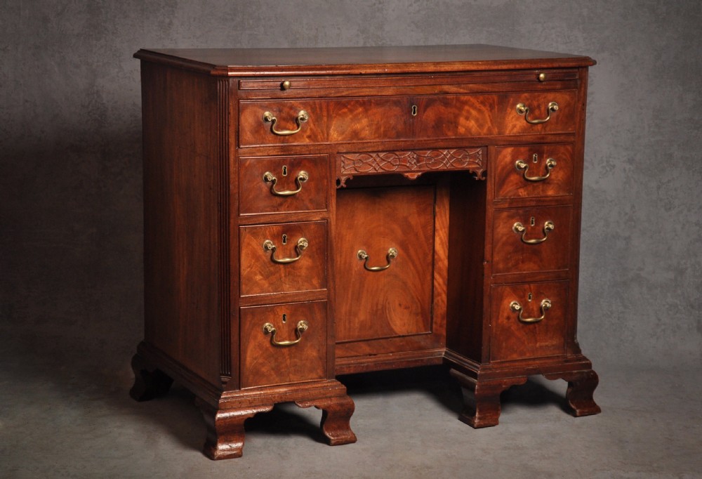 18th Century Chippendale Mahogany Kneehole Desk View IX