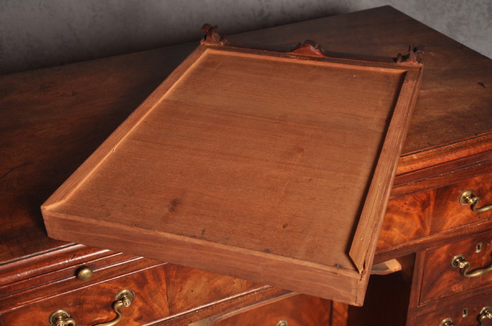 18th Century Chippendale Mahogany Kneehole Desk View XVI