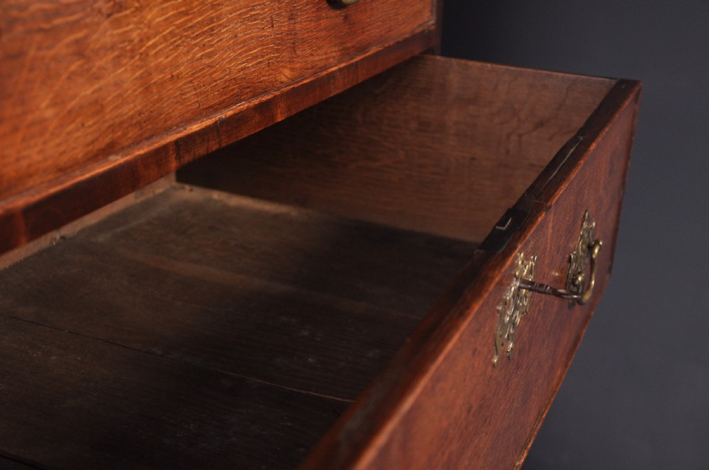18th Century Oak Secretaire Tallboy Of Small Proportions View VI
