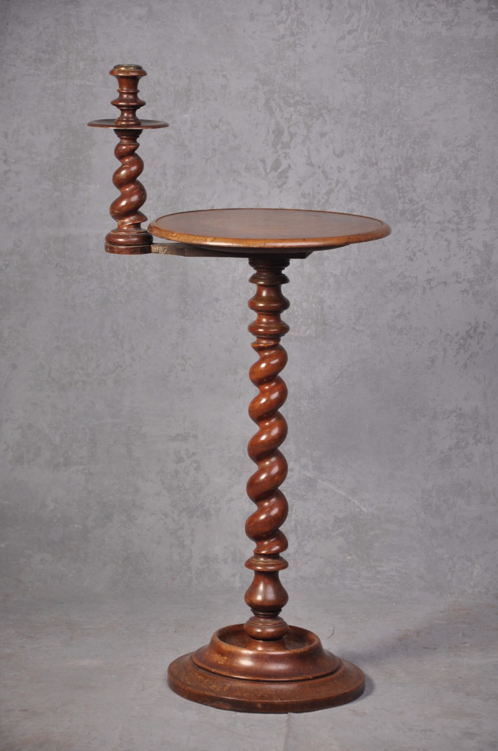 Walnut Table with Candle holder 