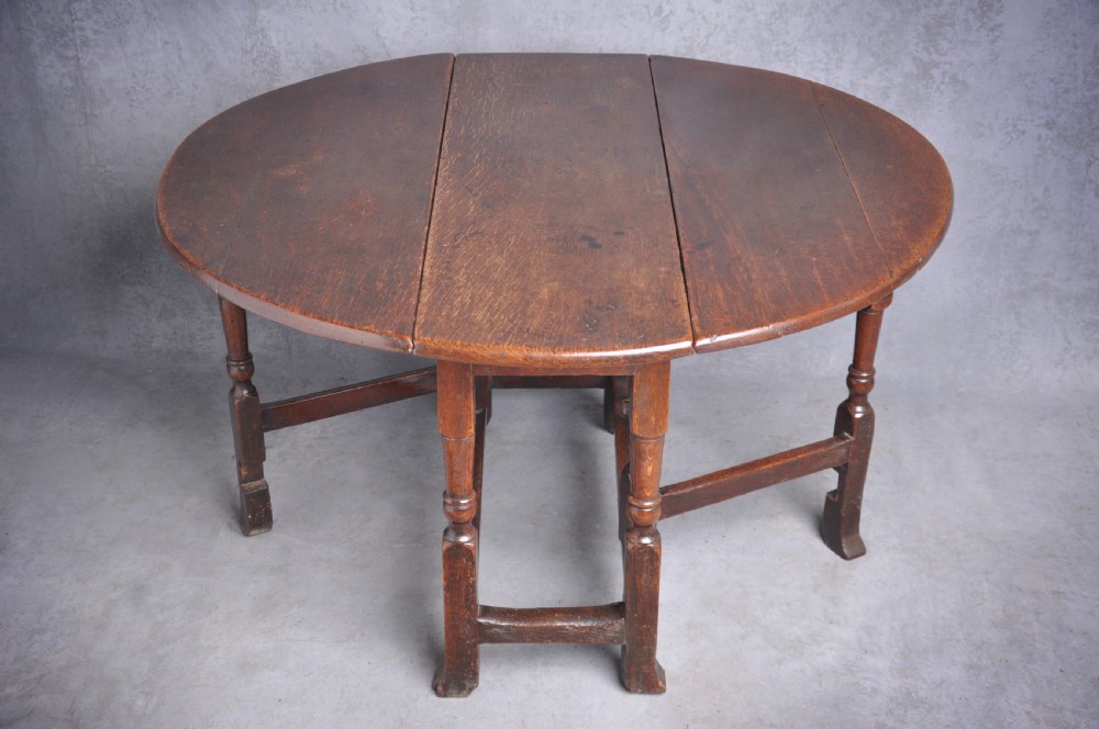 17th Century Oak Gateleg  Table View V