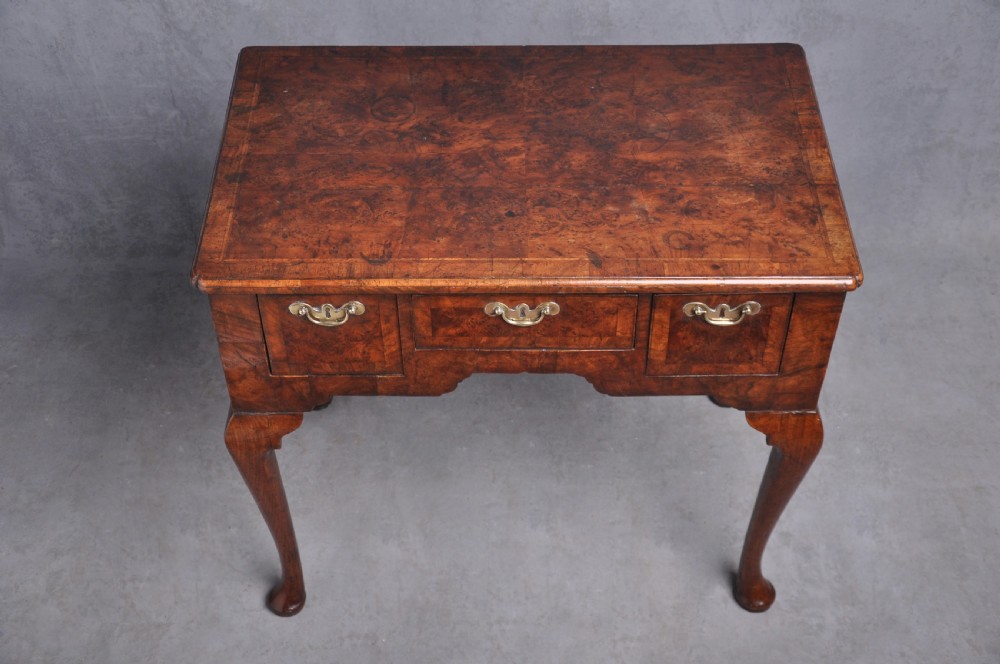 Early 18th Century Burr Yew Wood Lowboy