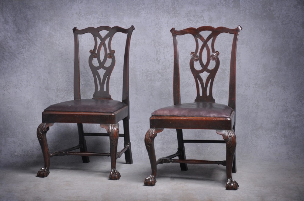Pair Of Early 18th Century Mahogany Side Chairs