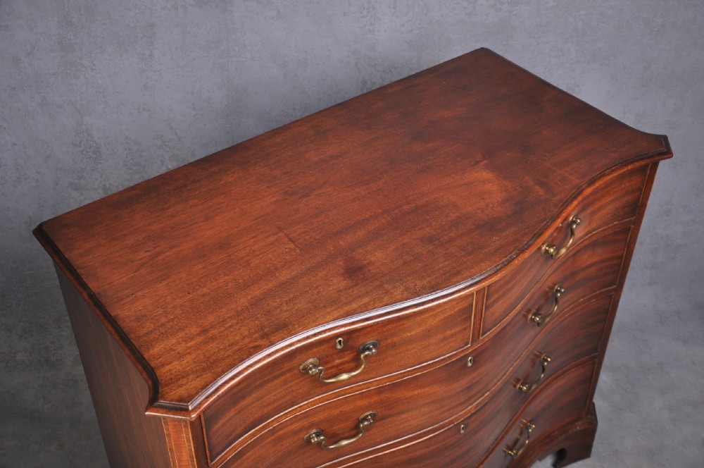 Late 18th Century Mahogany Serpentine Chest View V