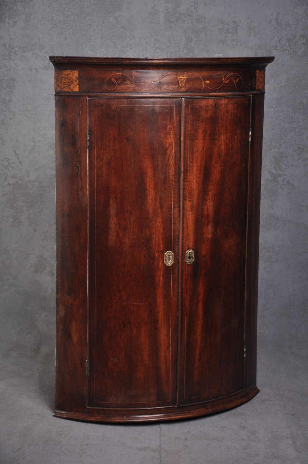 18th Century Bow Fronted Corner Cupboard View VII
